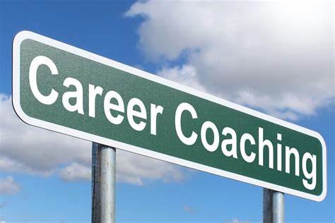A street sign with the words Career Coaching